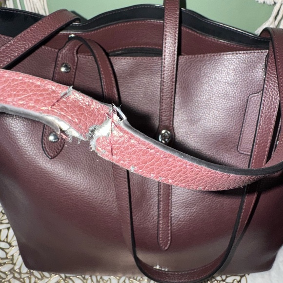 Coach Deep Burgundy Tote Bag - Picture 4 of 11